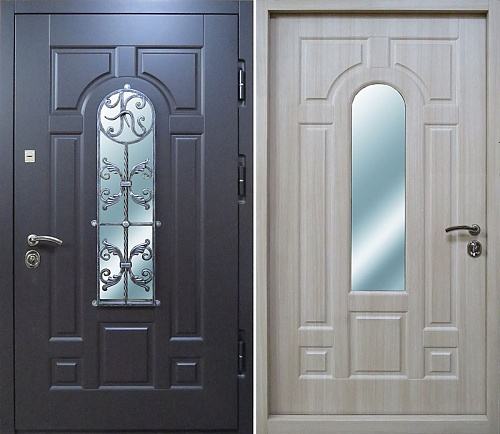 Дверь железная МДФ/МДФ с ковкой 1722