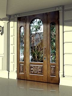 Стальные двери с ковкой