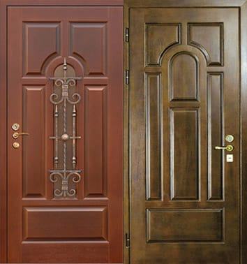 Дверь входная МДФ/МДФ с ковкой 1703