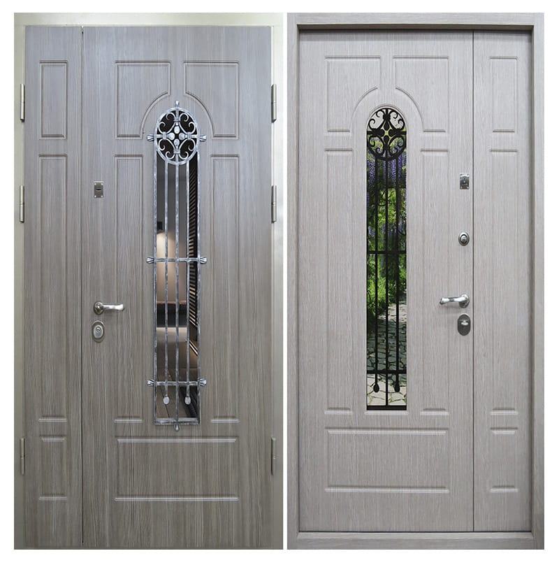 Дверь входная МДФ/МДФ с ковкой 1716