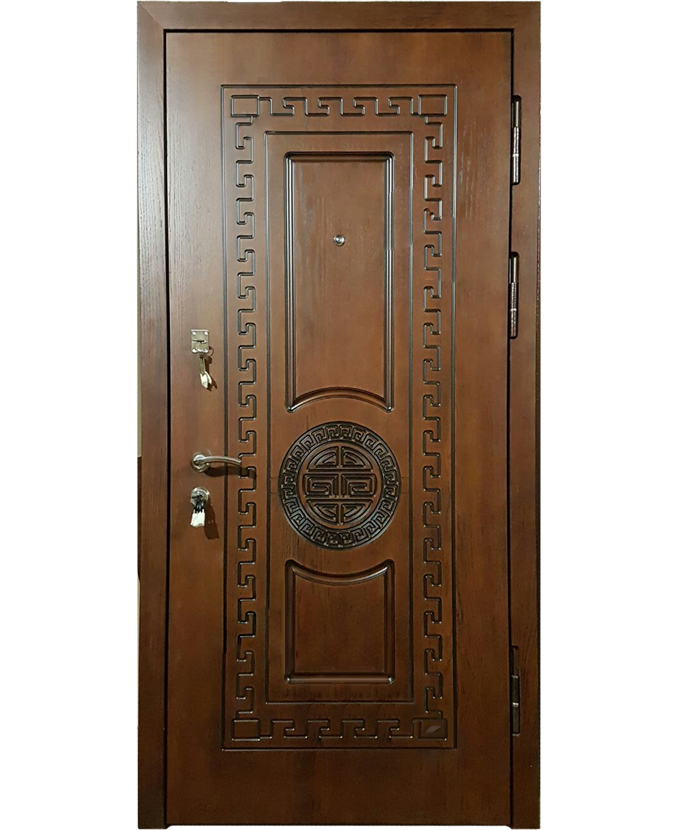 Дверь железная МДФ с панелью винорит 3022