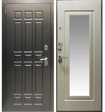 Дверь стальная входная МДФ/МДФ с зеркалом 407