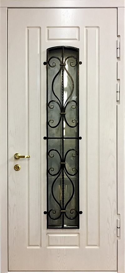 Дверь стальная МДФ/МДФ с ковкой 1719