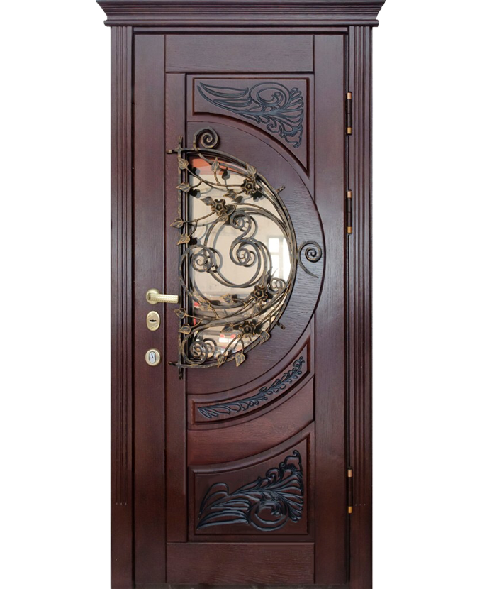 Металлическая дверь с шумоизоляцией МДФ/МДФ с ковкой 3161