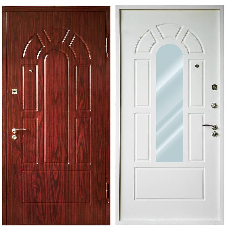 Дверь входная МДФ/МДФ с зеркалом 408